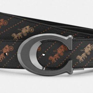 Coach $198 CUT-TO-SIZE REVERSIBLE SIGNATURE WIDE BELT